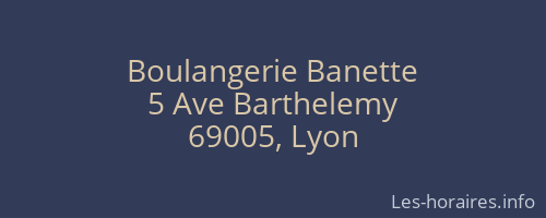 Boulangerie Banette
