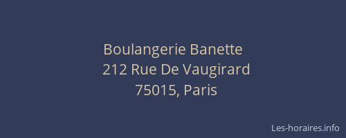 Boulangerie Banette