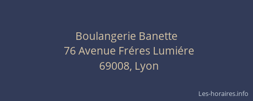 Boulangerie Banette
