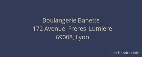 Boulangerie Banette