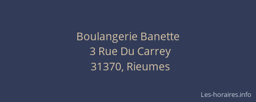 Boulangerie Banette