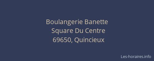 Boulangerie Banette