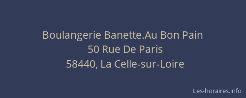 Boulangerie Banette.Au Bon Pain