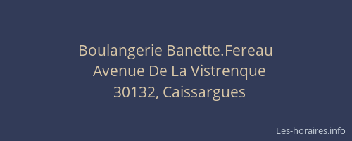 Boulangerie Banette.Fereau