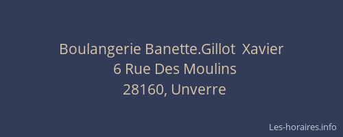 Boulangerie Banette.Gillot  Xavier