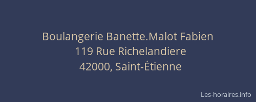 Boulangerie Banette.Malot Fabien