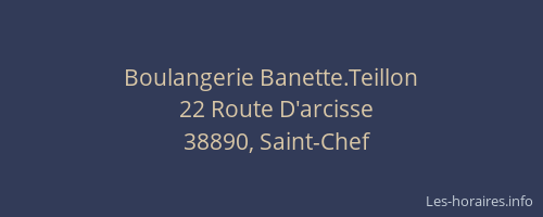 Boulangerie Banette.Teillon