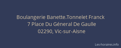 Boulangerie Banette.Tonnelet Franck