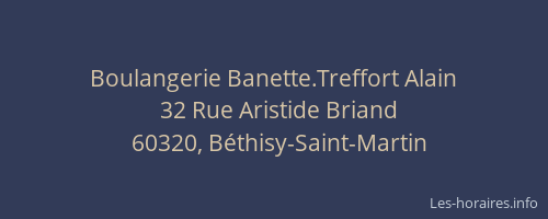 Boulangerie Banette.Treffort Alain