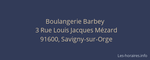 Boulangerie Barbey