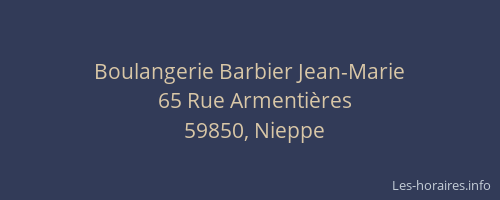 Boulangerie Barbier Jean-Marie