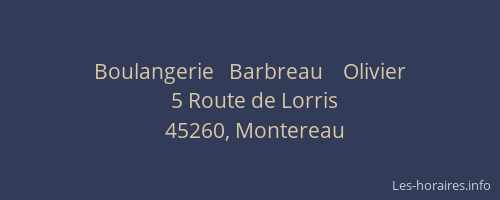 Boulangerie   Barbreau    Olivier