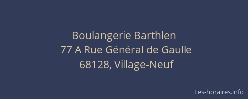 Boulangerie Barthlen