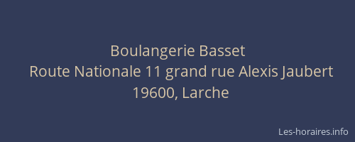 Boulangerie Basset