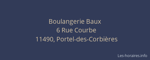 Boulangerie Baux