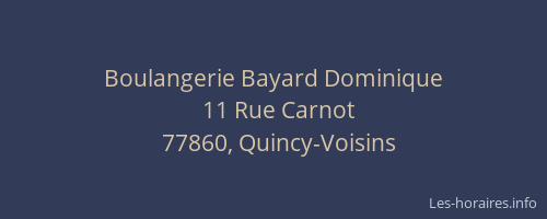Boulangerie Bayard Dominique