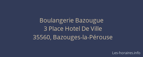 Boulangerie Bazougue