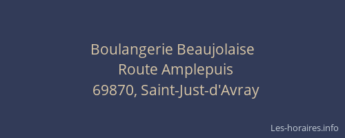 Boulangerie Beaujolaise