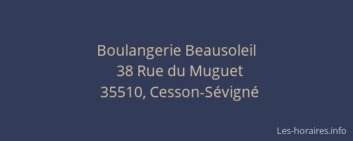 Boulangerie Beausoleil