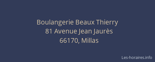 Boulangerie Beaux Thierry