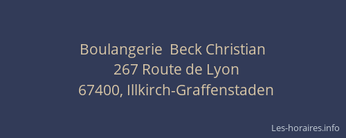 Boulangerie  Beck Christian