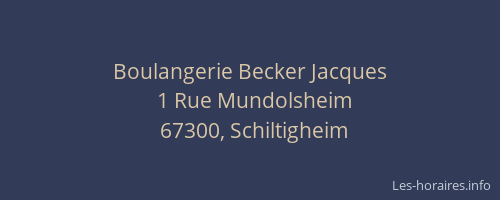 Boulangerie Becker Jacques