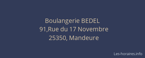 Boulangerie BEDEL