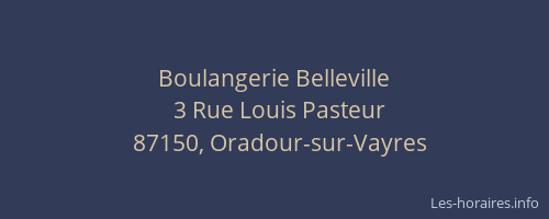 Boulangerie Belleville