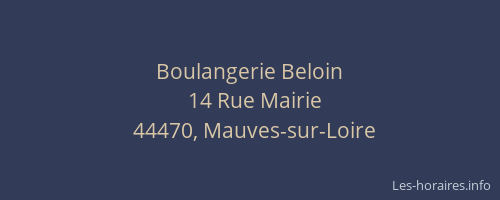 Boulangerie Beloin