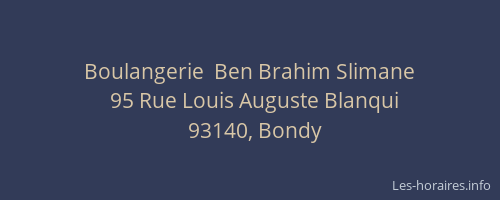 Boulangerie  Ben Brahim Slimane