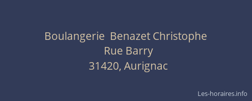 Boulangerie  Benazet Christophe