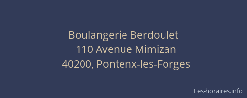 Boulangerie Berdoulet