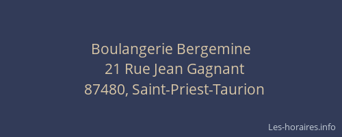 Boulangerie Bergemine