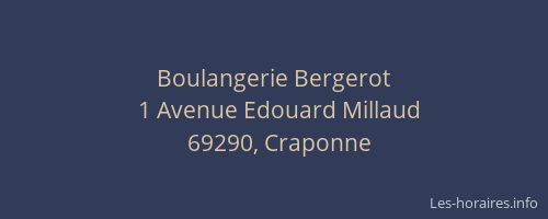 Boulangerie Bergerot