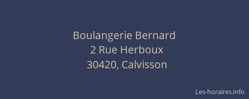 Boulangerie Bernard