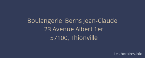 Boulangerie  Berns Jean-Claude