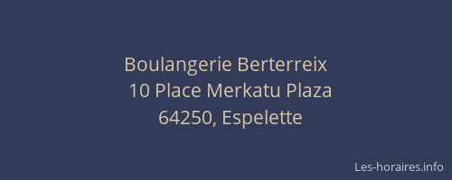 Boulangerie Berterreix