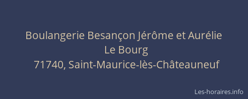 Boulangerie Besan&ccedil;on J&eacute;r&ocirc;me et Aur&eacute;lie