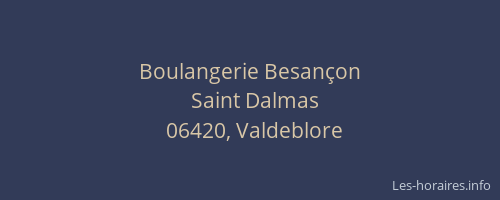 Boulangerie Besançon