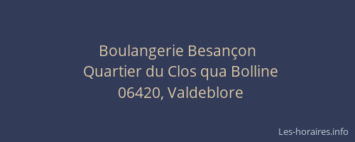 Boulangerie Besançon