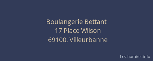 Boulangerie Bettant