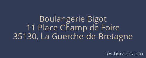 Boulangerie Bigot