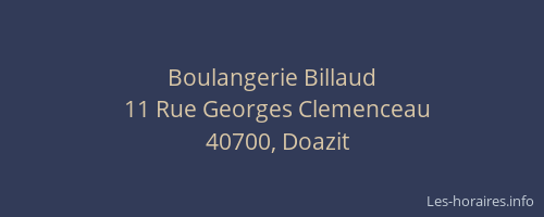 Boulangerie Billaud
