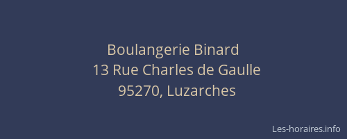 Boulangerie Binard