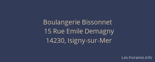 Boulangerie Bissonnet