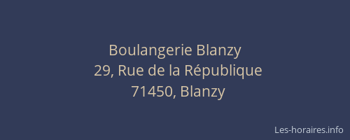 Boulangerie Blanzy