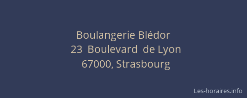 Boulangerie Blédor