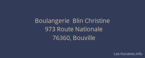 Boulangerie  Blin Christine