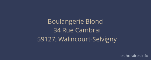 Boulangerie Blond