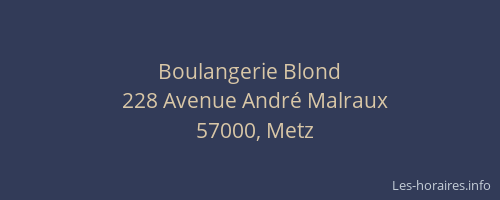 Boulangerie Blond